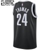 Camiseta Niños NBA Brooklyn Nets Cameron Thomas 24 2022-23 Nike Icon Edition Negro Swingman